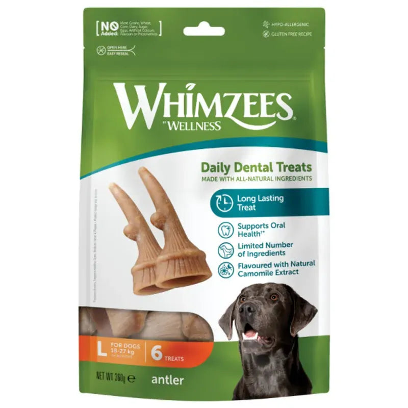 Whimzees Occupy Antlers L Value Bag (6 Bag) Whimzees