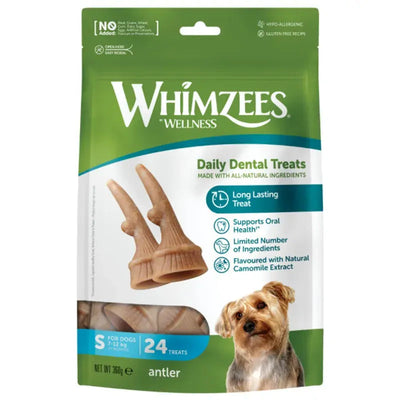 Whimzees Occupy Antlers S Value Bag (24 Bag) Whimzees