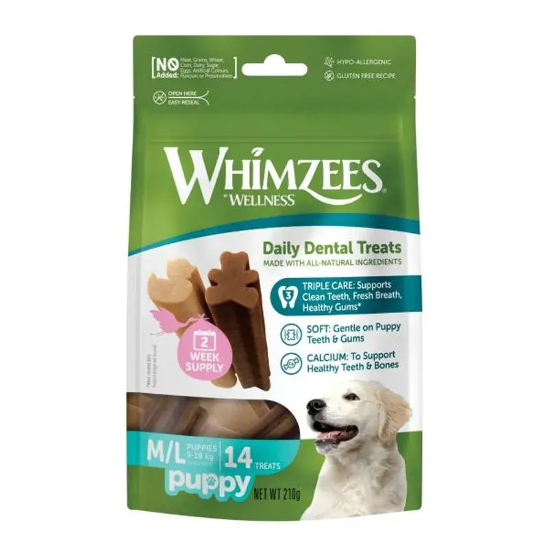 Whimzees Puppy M/L Breed Value Bag (14 Pack) Whimzees