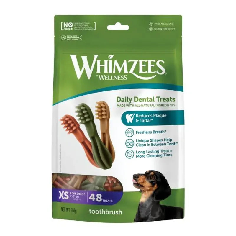 Whimzees Toothbrush Star Xs Value Bag (48 Pack) Whimzees