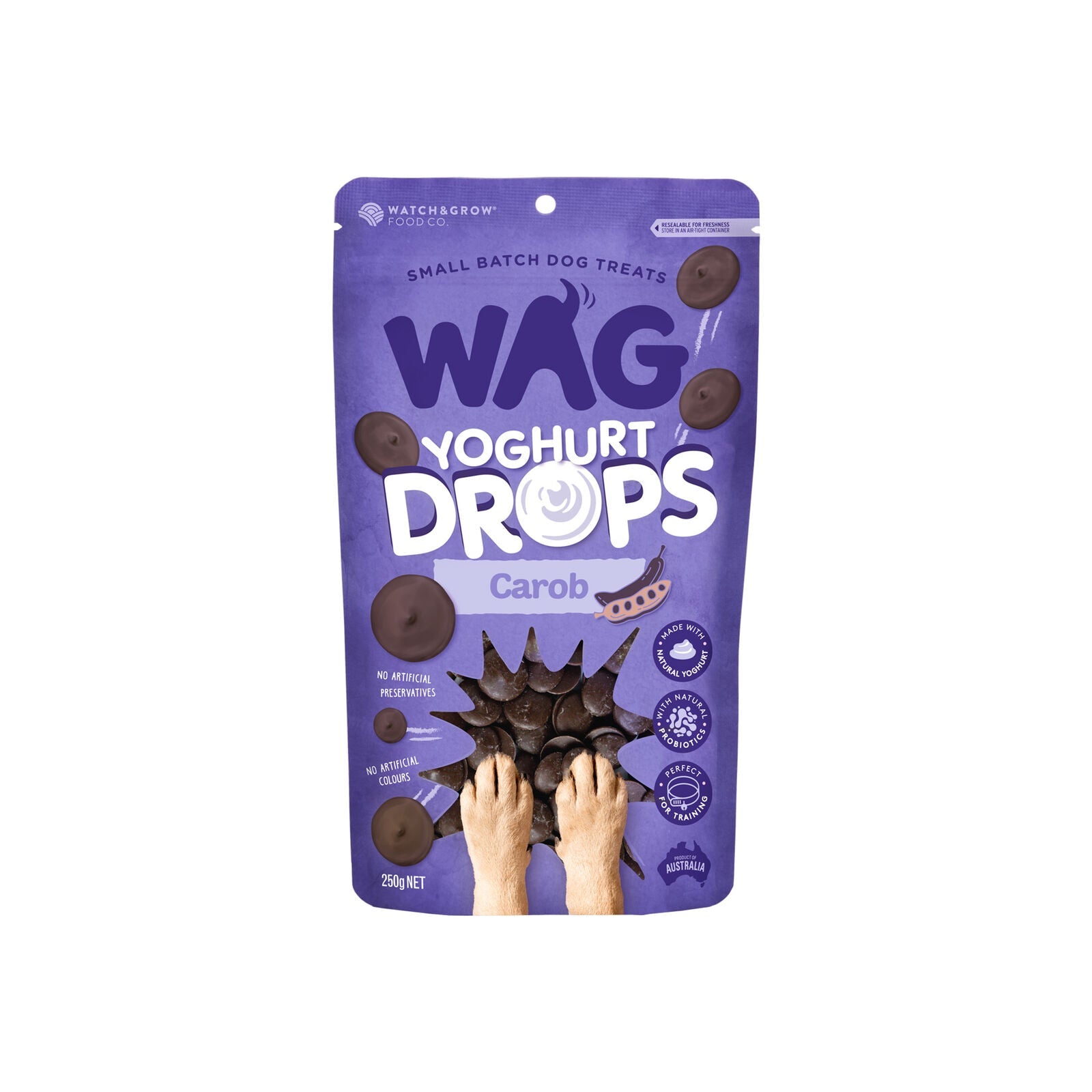 Wag Yoghurt Drops Carob Pouch Wag