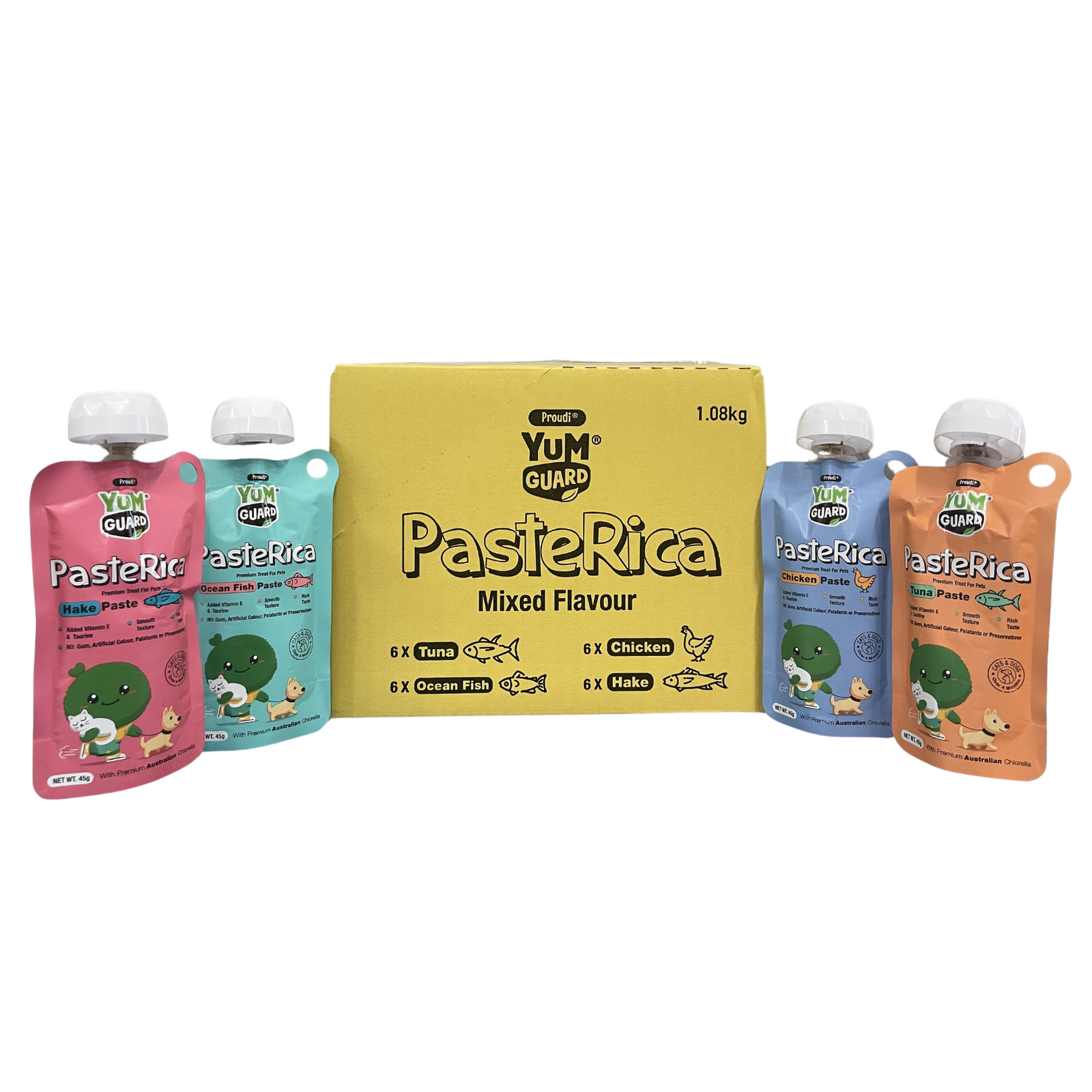 Yumguard Pooch Paste Rica Dogs & Cats Mix Flavour 24Pk Yum Guard