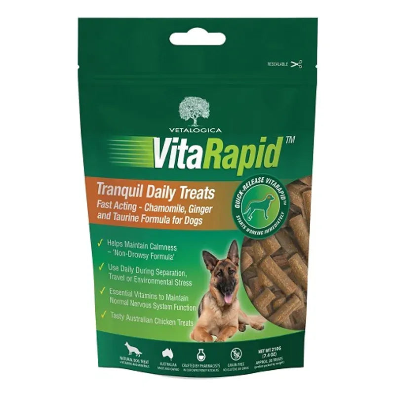 Vitarapid Tranquil Daily Treats For Dogs 210G Vitarapid