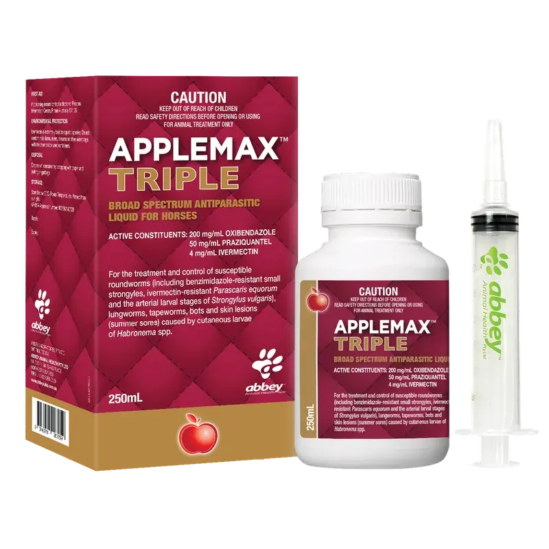 Applemax Triple Broad Spectrum Antiparasitic Liquid 250Ml Abbey Animal Health