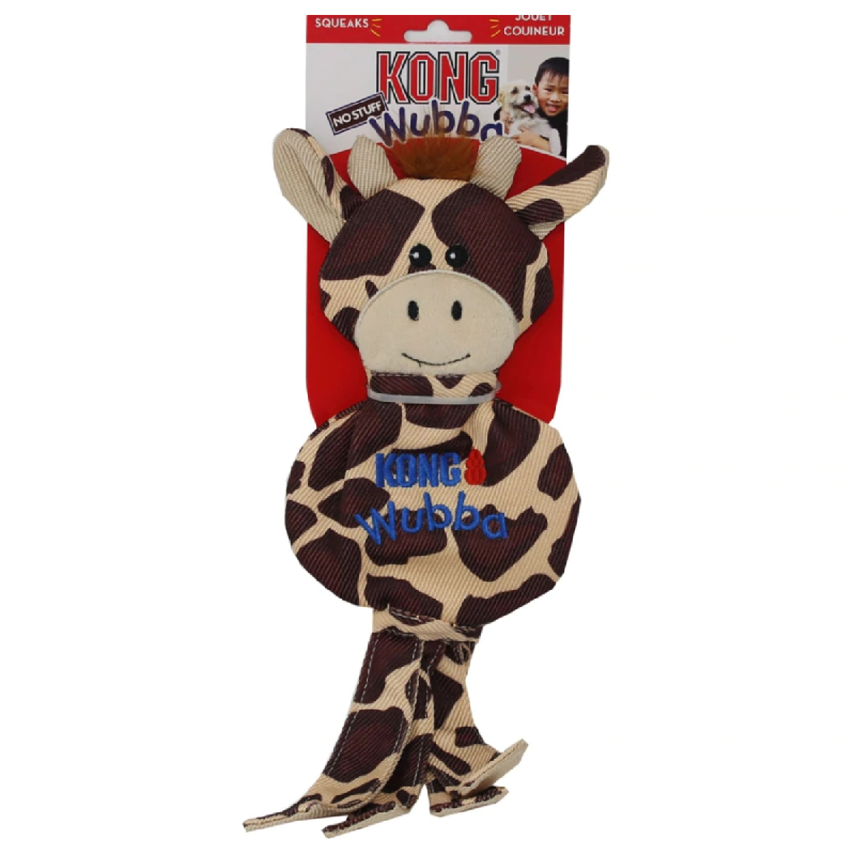 KONG Wubba No Stuff Dog Toy - Giraffe KONG
