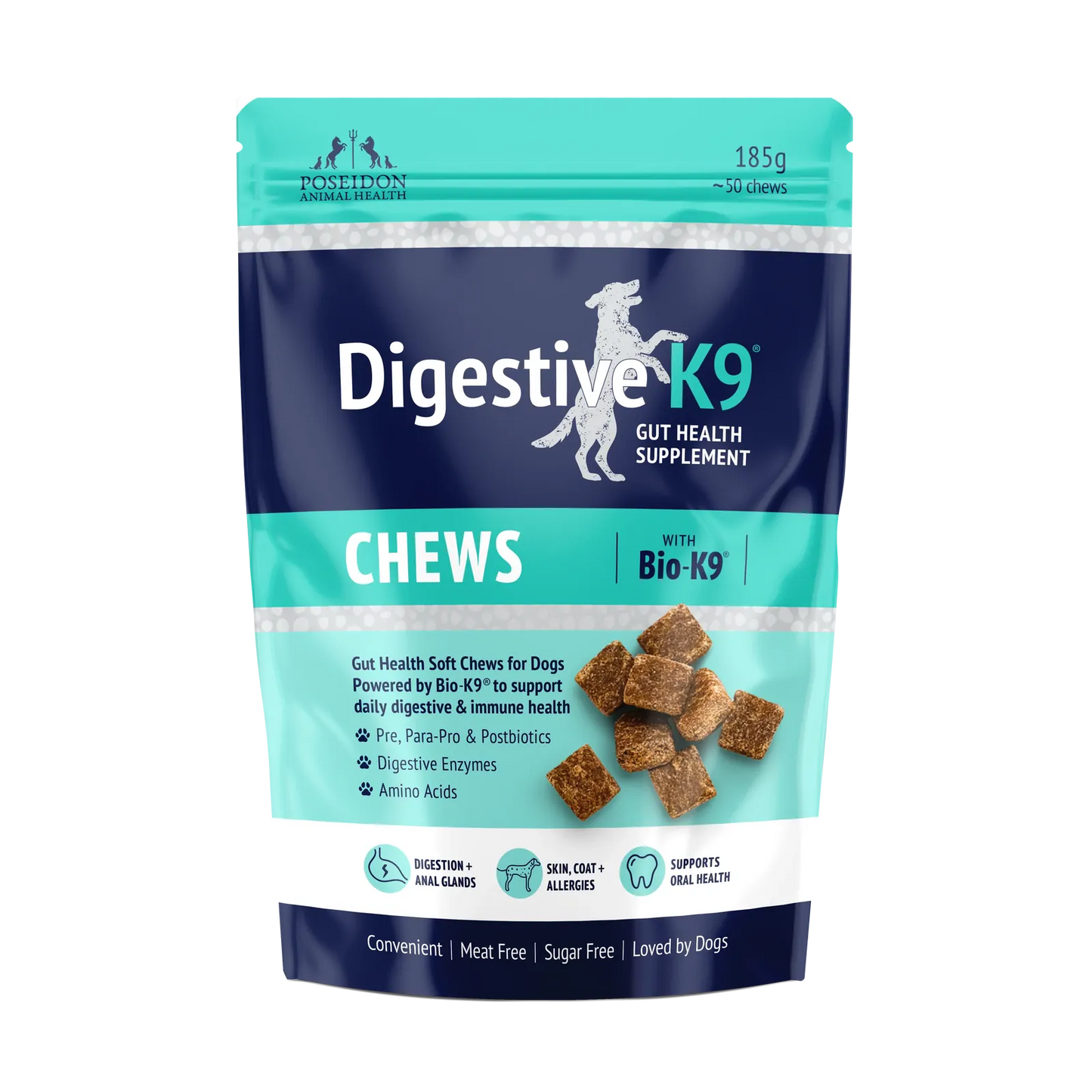 Poseidon Digestive K9 Chews 185G 