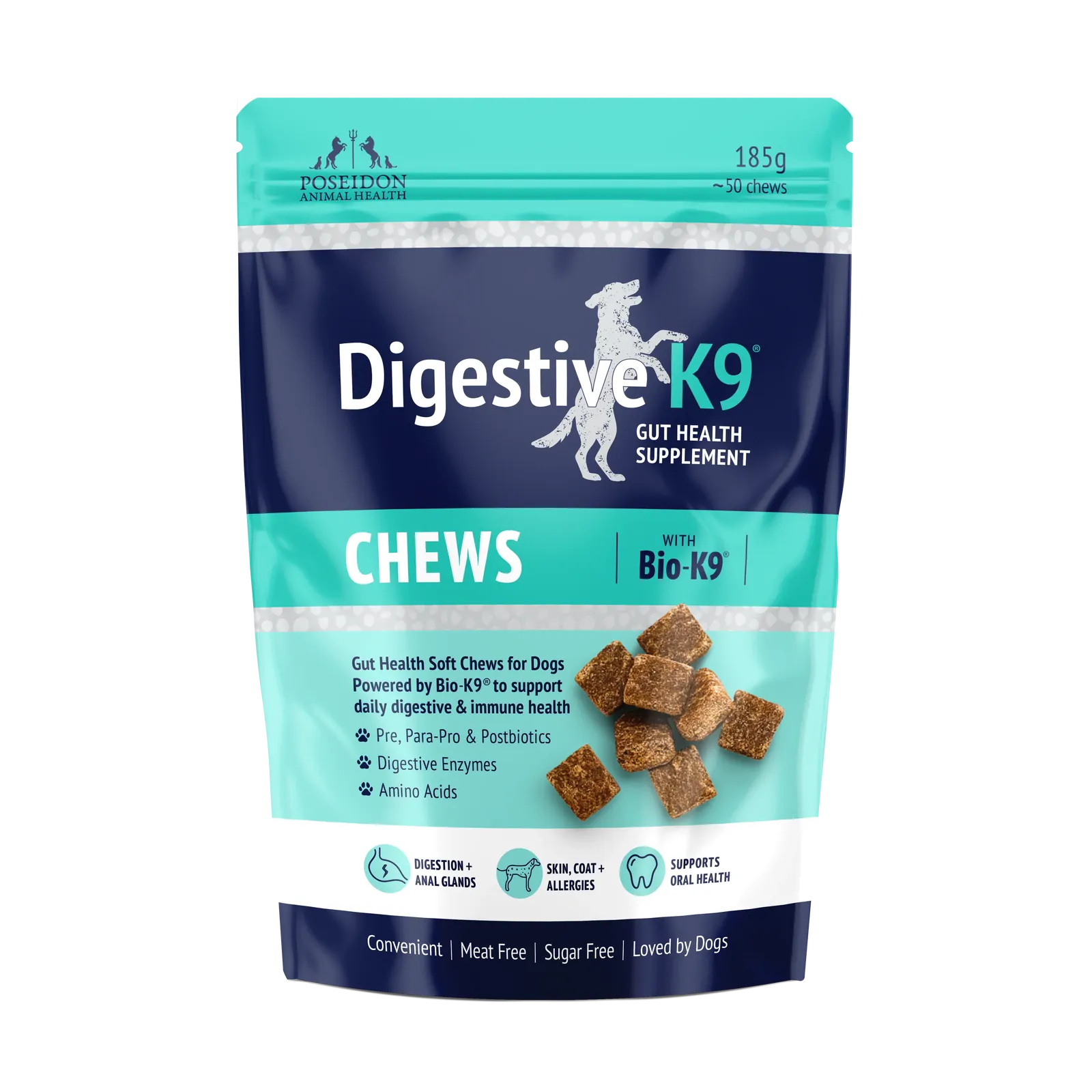 Poseidon Digestive K9 Chews 185G 