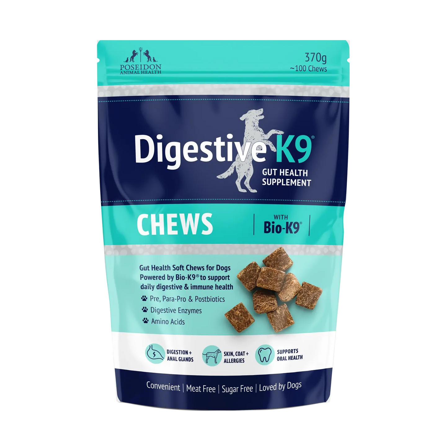 Poseidon Digestive K9 Chews 370G 