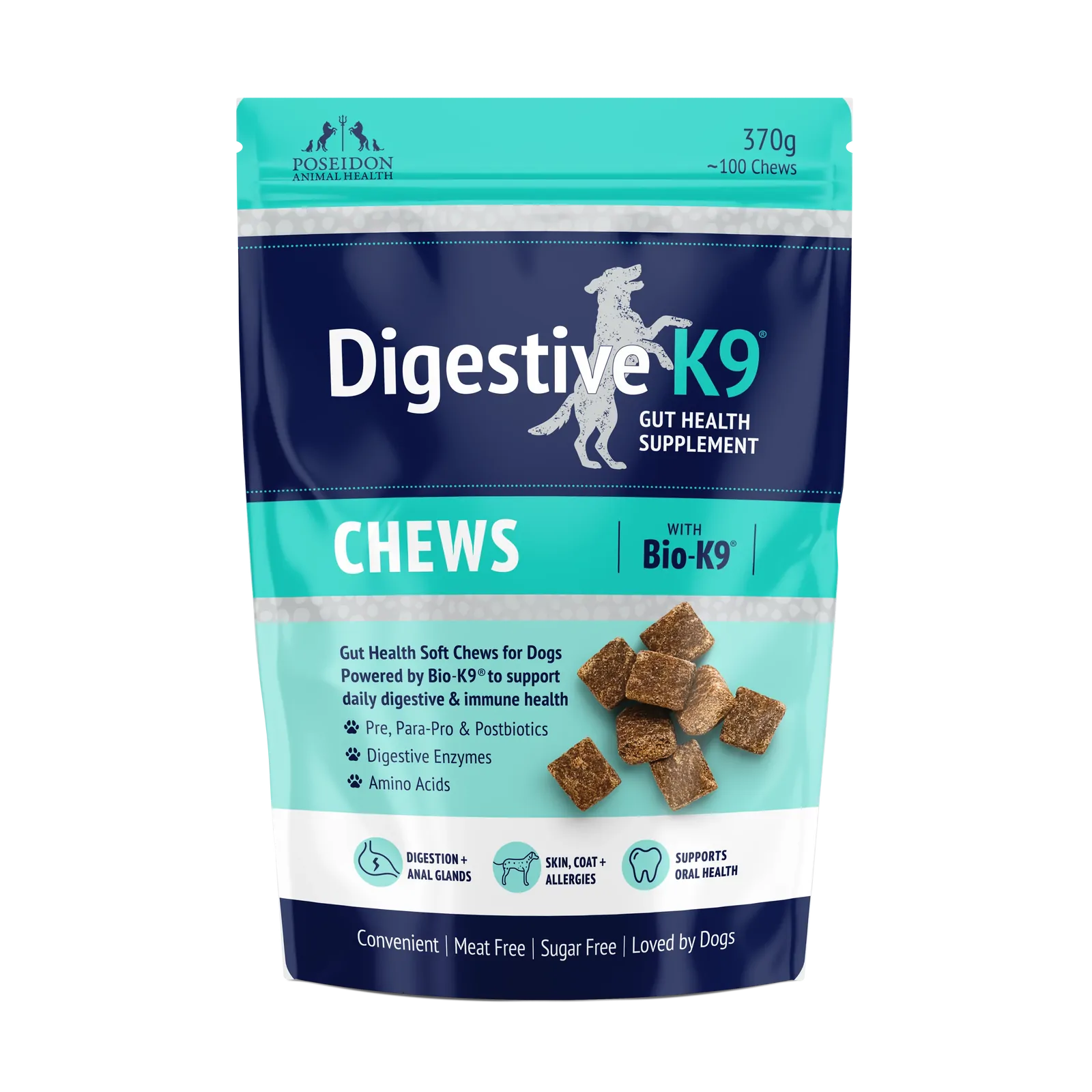 Poseidon Digestive K9 Chews 370G 