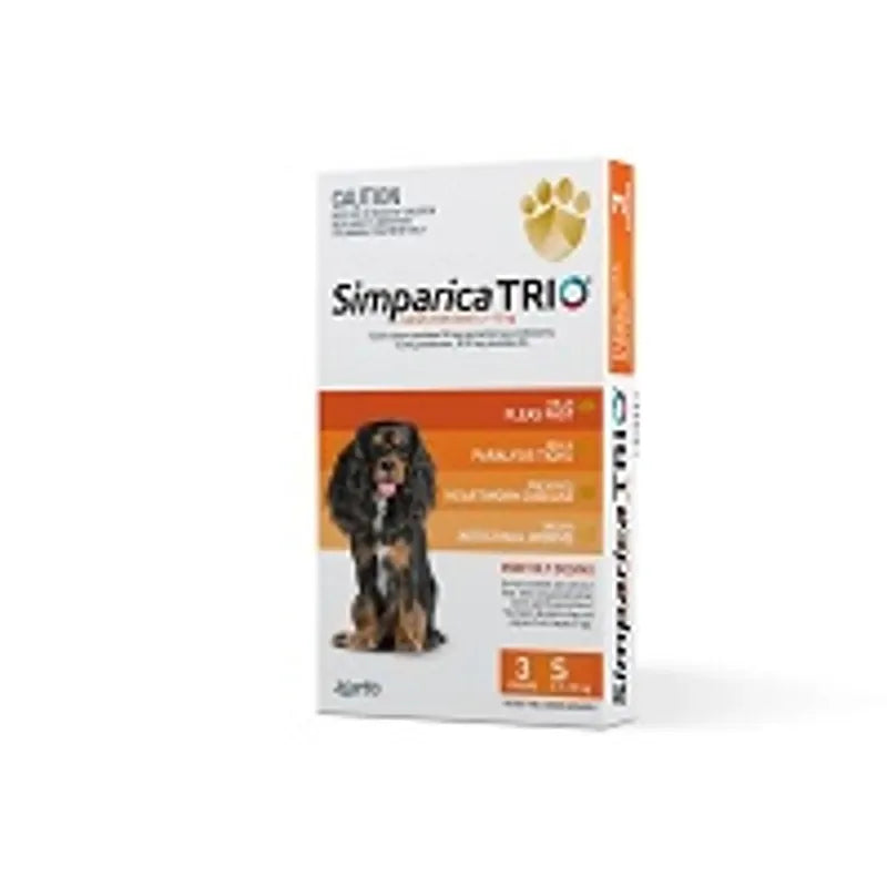Simparica Trio 5.1-10Kg (Orange) 3 Pack Simparica Trio