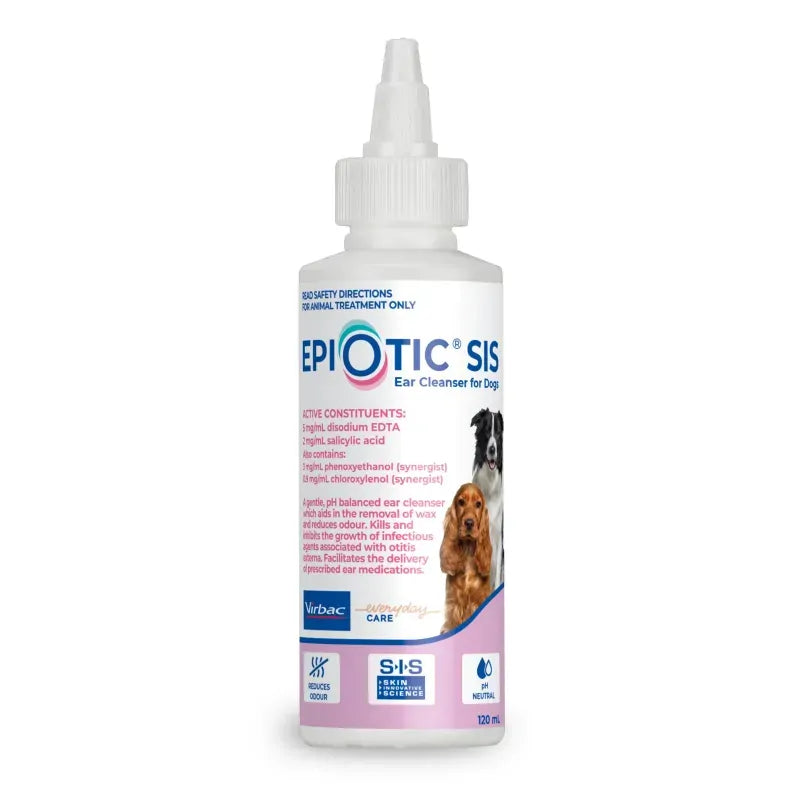 Virbac Epiotic Sis Ear Cleanser For Dogs 120Ml Virbac