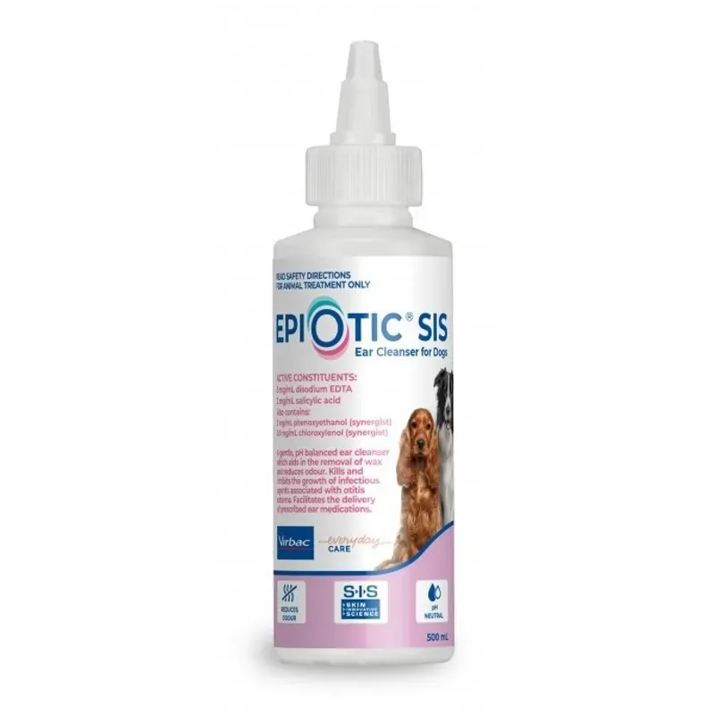 Virbac Epiotic Sis Ear Cleanser For Dogs 500Ml Virbac