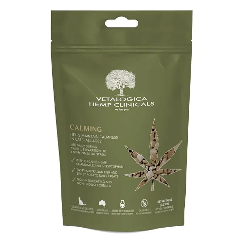 Vetalogica Hemp Clinicals Calming Cat Treats 100G Vetalogica