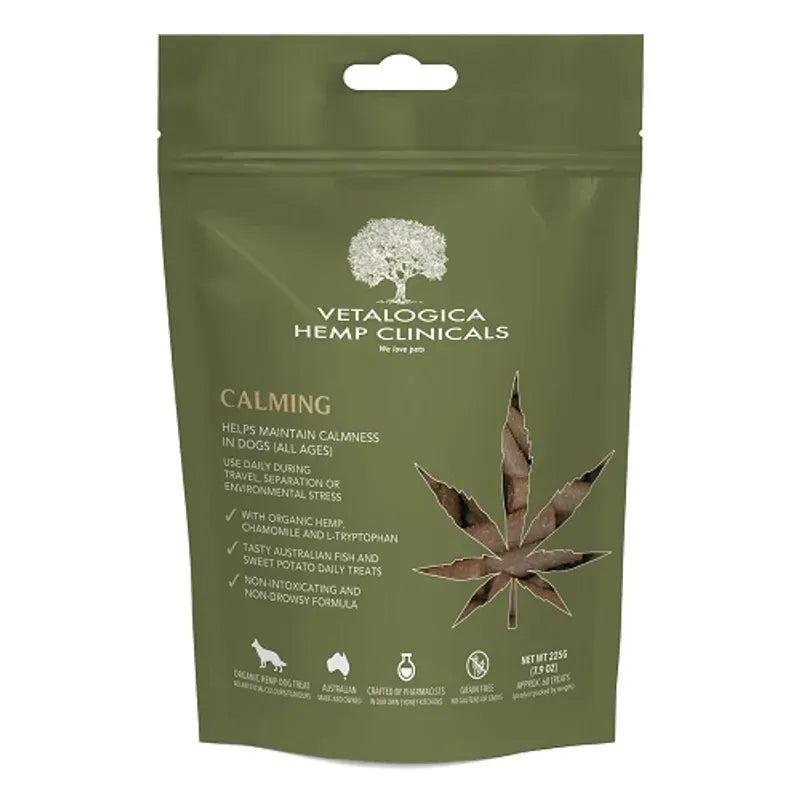 Vetalogica Hemp Clinicals Calming Dog Treats 225G Vetalogica