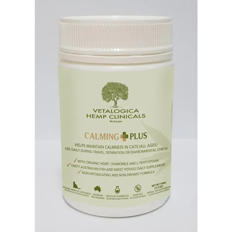 Vetalogica Hemp Clinicals Calming Plus Cat Supp 100G Vetalogica