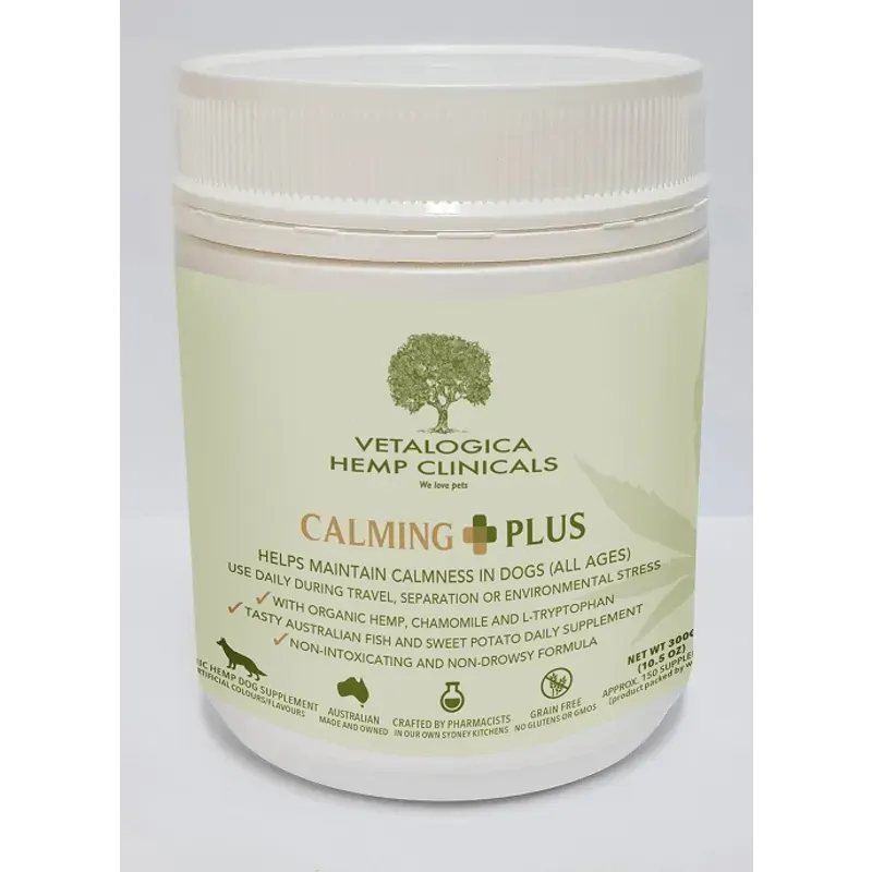 Vetalogica Hemp Clinicals Calming Plus Dog Supp 300G Vetalogica
