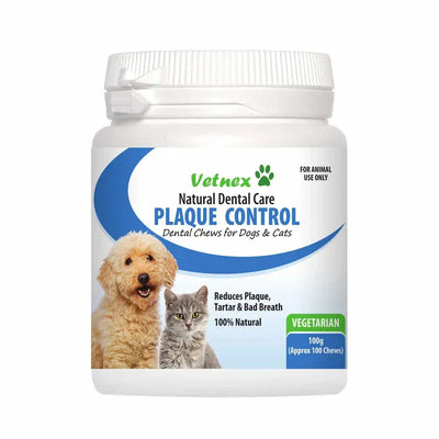 Vetnex Plaque Control Chews (Vege) For Dogs & Cats 100G Vetnex