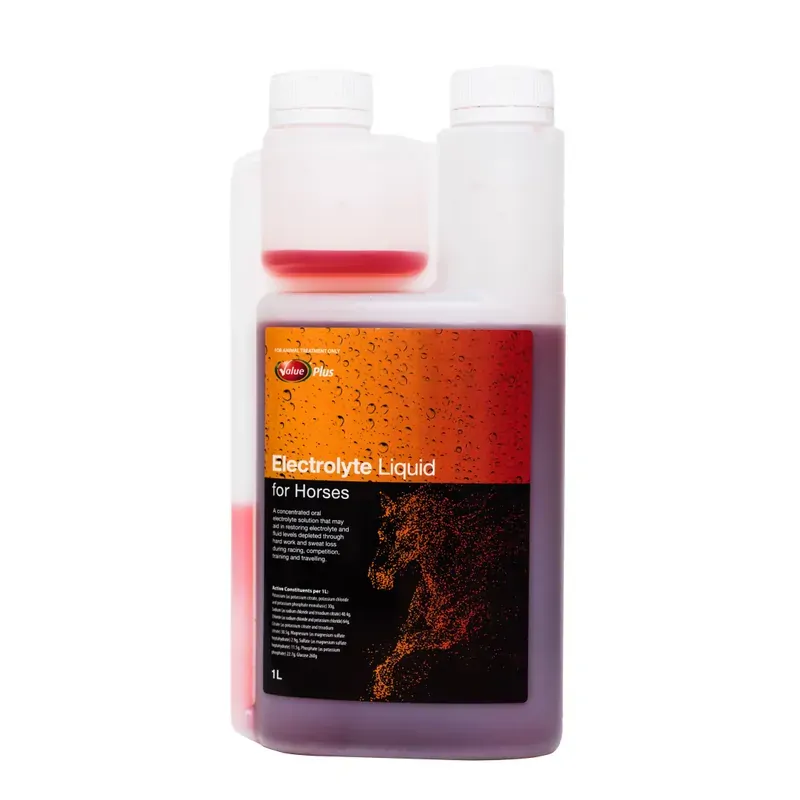 Value Plus Electrolyte Liquid For Horses 1L Value Plus