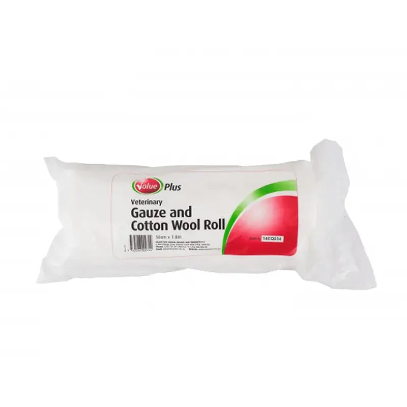 Value Plus Veterinary Gauze And Cotton Wool Roll 30Cmx1.8M Value Plus