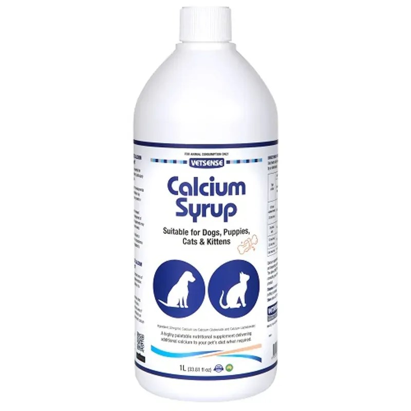 Vetsense Calcium Syrup 1L Vetsense