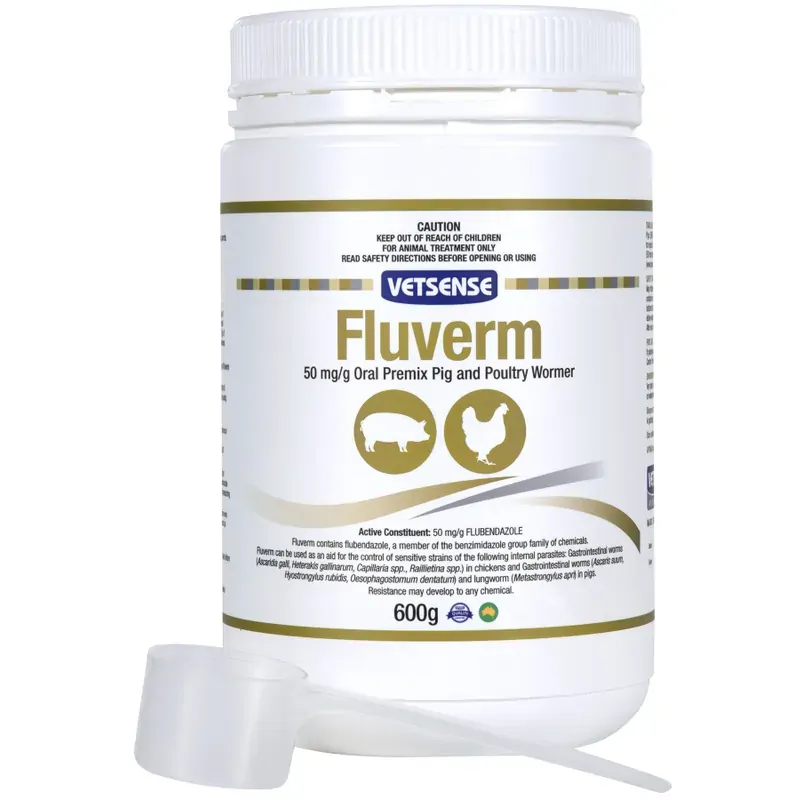 Vetsense Fluverm Pig & Poultry Wormer 600G Vetsense