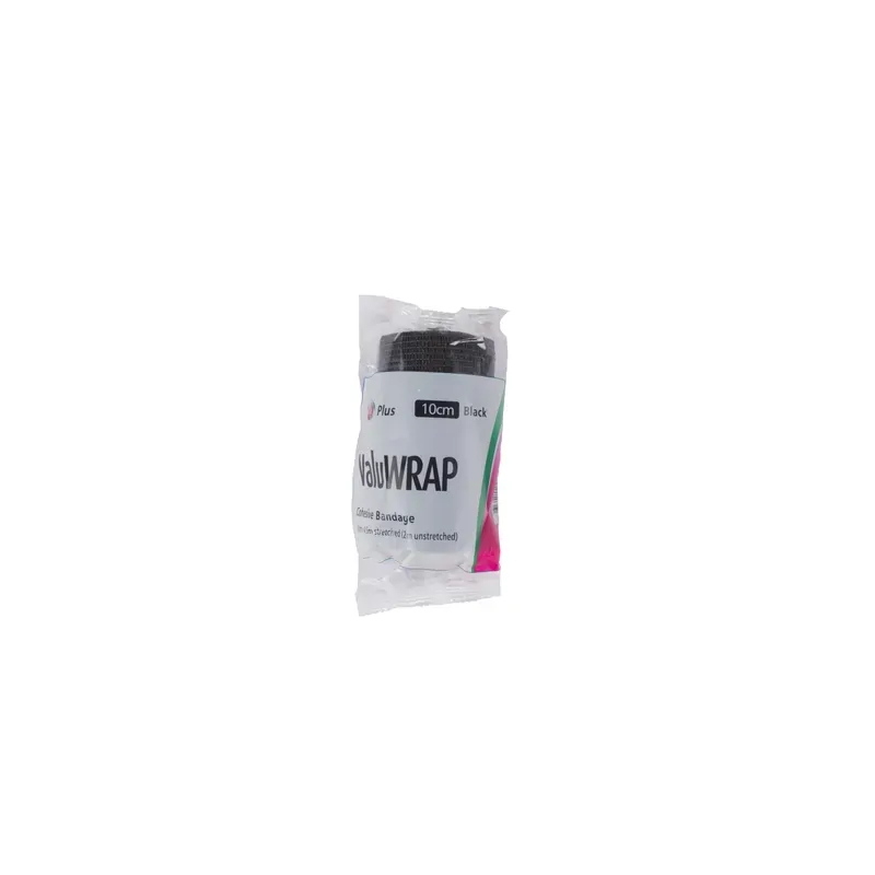 Valuwrap Cohesive Bandage 10Cm Black Value Plus