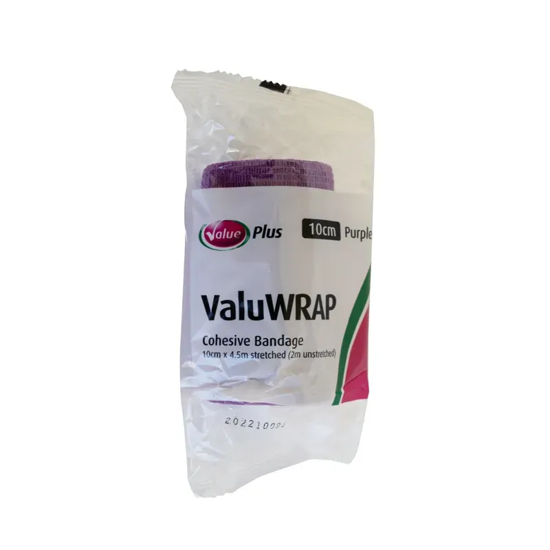 Valuwrap Cohesive Bandage 10Cm Purple Value Plus