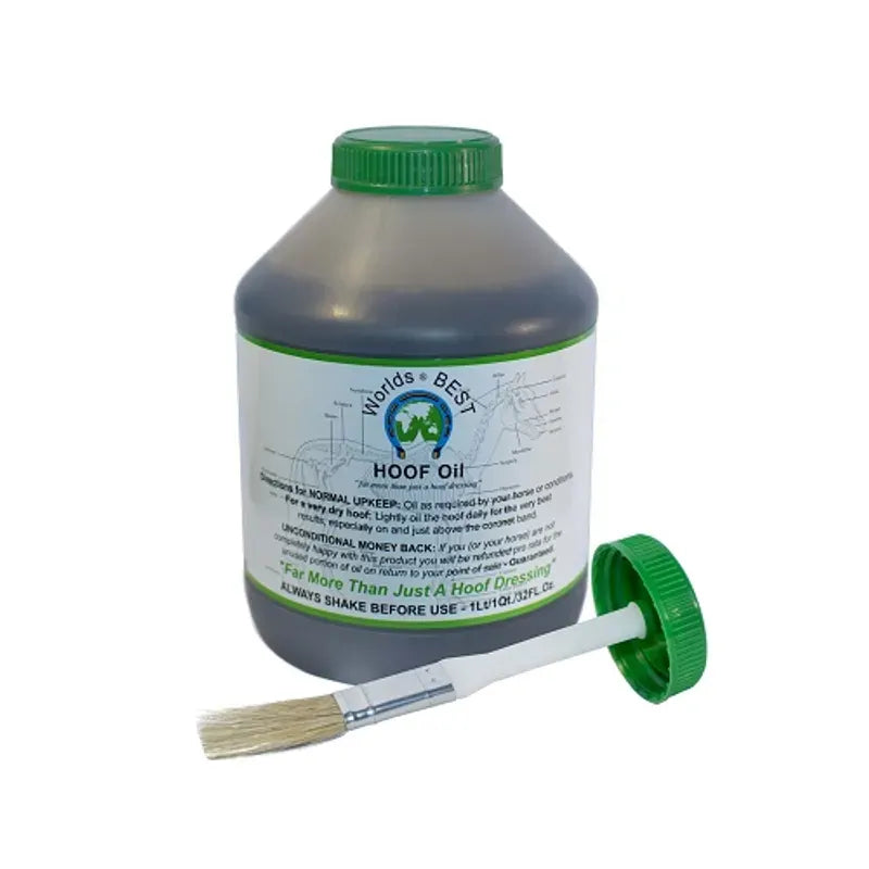 Worlds Best Hoof Oil 1L Jar With Brush Worlds Best