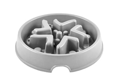 All Fur You Dog Bamboo Slow Feeder Bowl Grey All Fur You