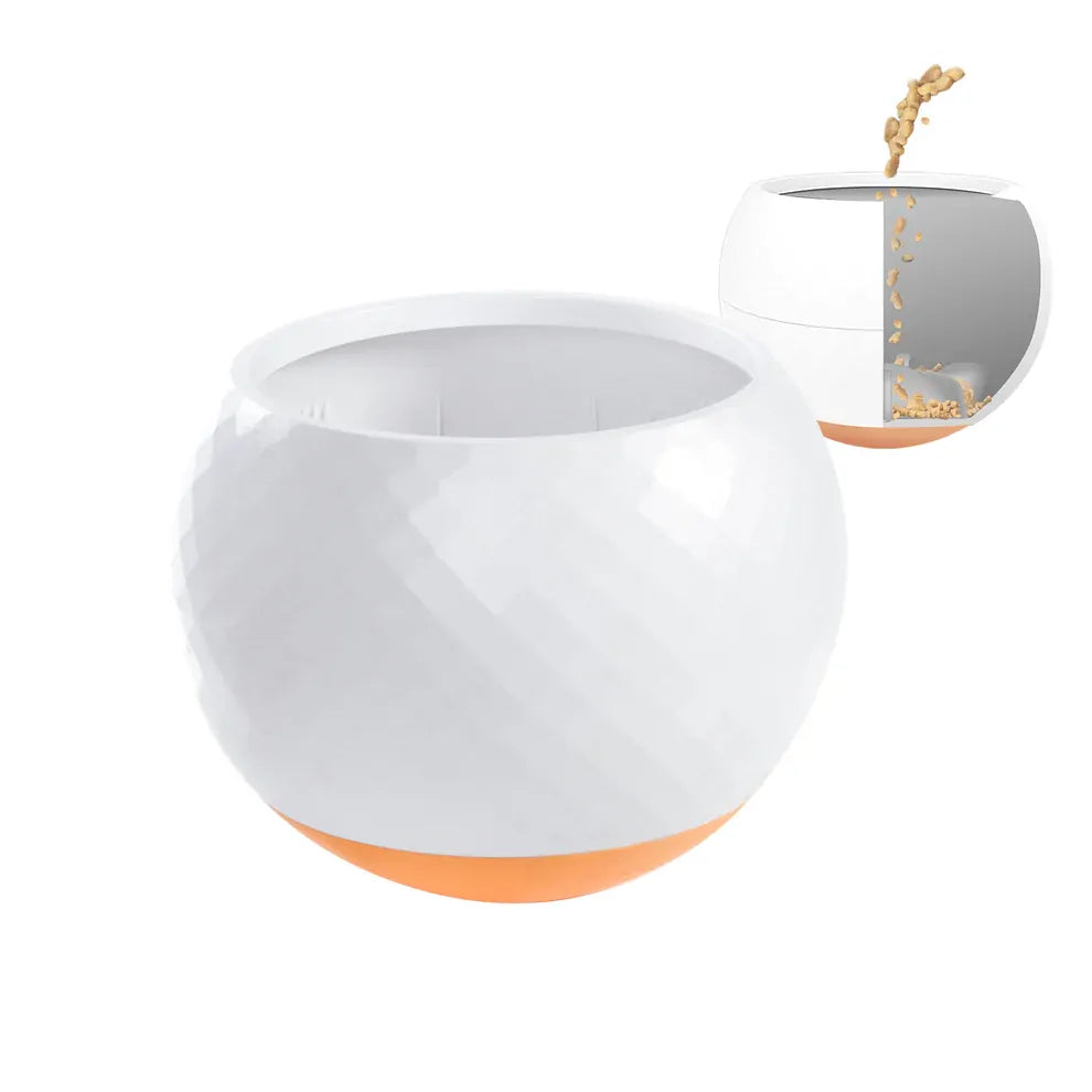 All Fur You Wobbler Slow Feeder Bowl Orange All Fur You