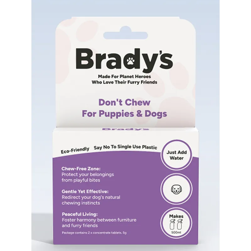 Bradys Dont Chew For Puppies & Dogs Tablets - Makes 500MlÃƒÆ’Ã¢â‚¬Å¡Ãƒâ€šÃ‚Â  Brady's