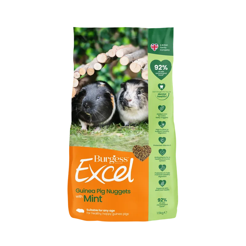 Burgess Excel Adult Guinea Pig Nuggets Mint 10Kg Burgess Excel