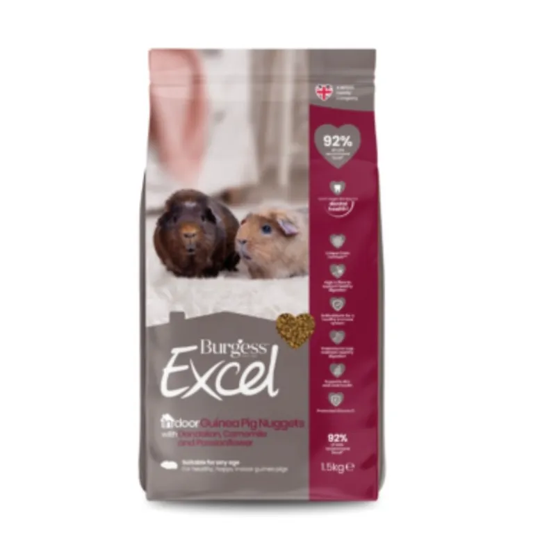 Burgess Excel Indoor Guinea Pig Nuggets 1.5Kg Burgess Excel