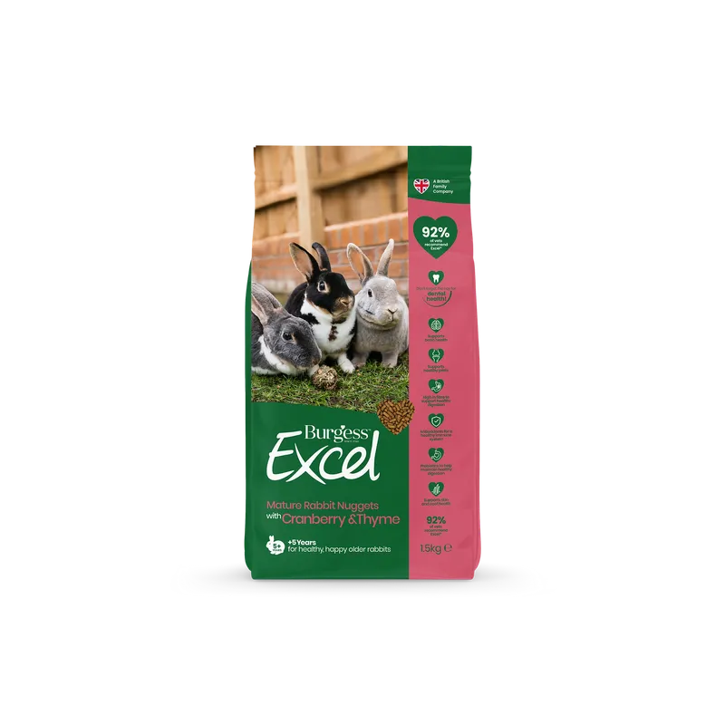 Burgess Excel Mature Rabbit Nuggets Cranberry Thyme 1.5Kg Burgess Excel