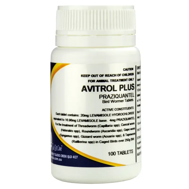 Avitrol Plus Praziquantel Bird Wormer 100 Tablets (S5) Mavlab