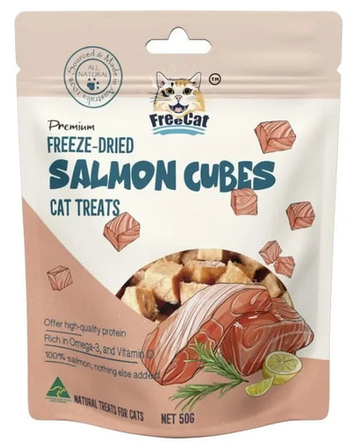 Freecat Freeze Dried Salmon Cubes Cat Treats 50G 