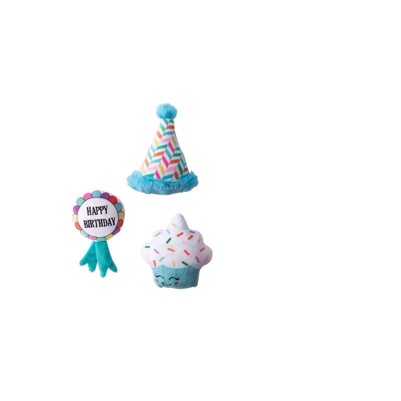 Fringe Studio Happy Bark Day 3Pc Small Dogtoy Set 