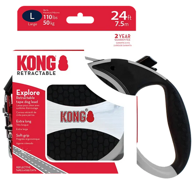 Kong Explore Retractable Leash Grey Large 