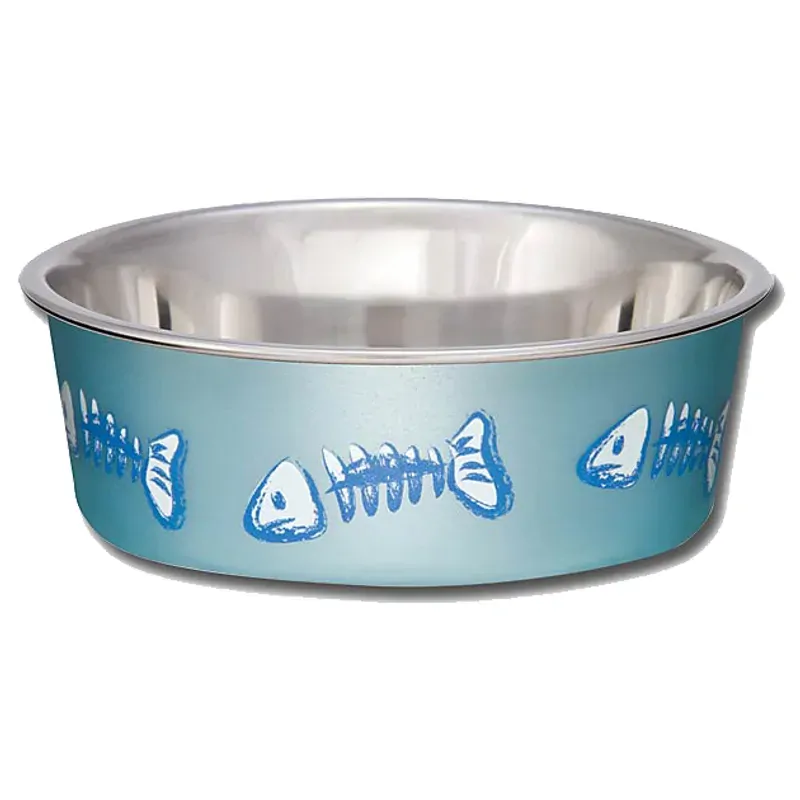 Loving Pets Cat Bella Bowls Fish-Blue X-Small 