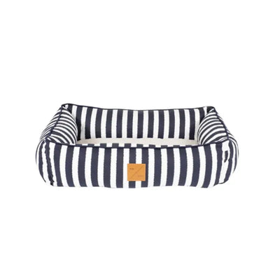 Mog & Bone Bolster Dog Bed Nav Hamp Stp Small 