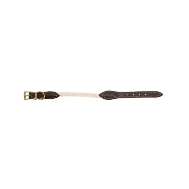 Mog & Bone Leather & Brass Rope Collar Nat Small 