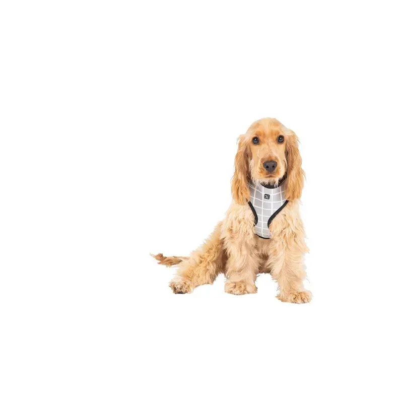 Mog & Bone Neoprene Harness Grey Chk Med Mog & Bone