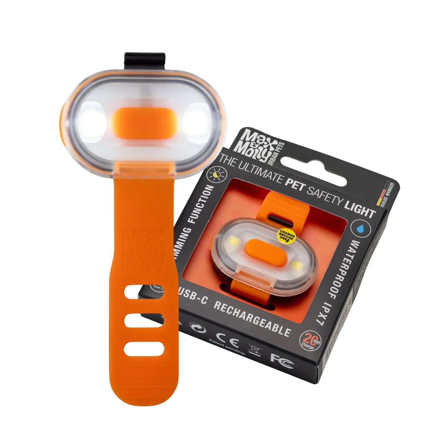 Max & Molly Matrix Ultra Led - Safety Light Orange