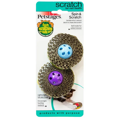 Petstages Cat Spin And Scratch 2Pk 