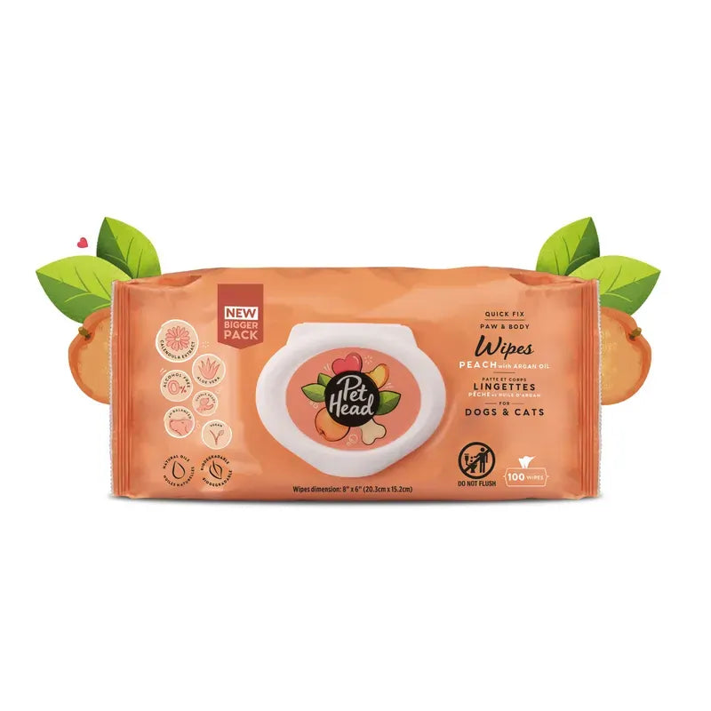 Pet Head Quick Fix Wipes 100Pk  