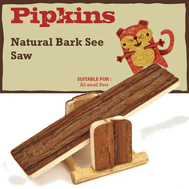 Pipkins Natural Bark See Saw  
