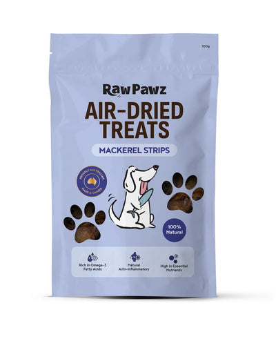Raw Pawz Air-Dried Mackeral Strips 100G 