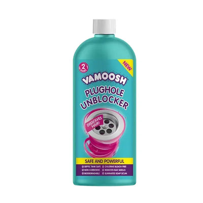 Vamoosh Plughole Unblocker - 2 Doses 600Ml Vamoosh