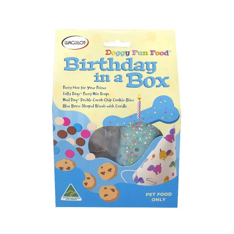 Wagalot Doggy Fun Food Birthday In A Box Blue Wagalot