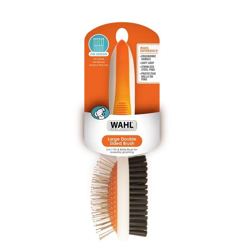 Wahl Orange/White Double Sided Pin/Bristle Brush Large Wahl Australia